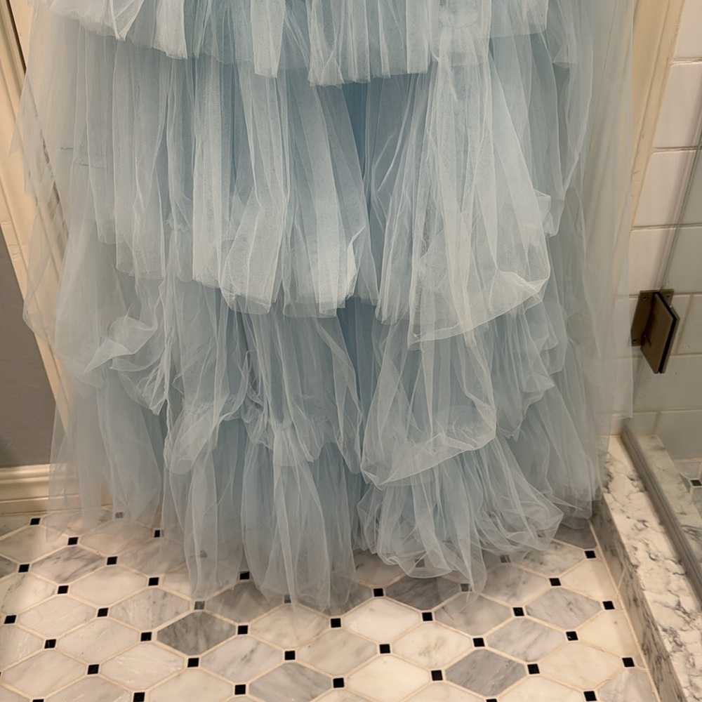 Karen Millen Tulle One Shoulder Woven Midi Dress - Picture 6 of 12